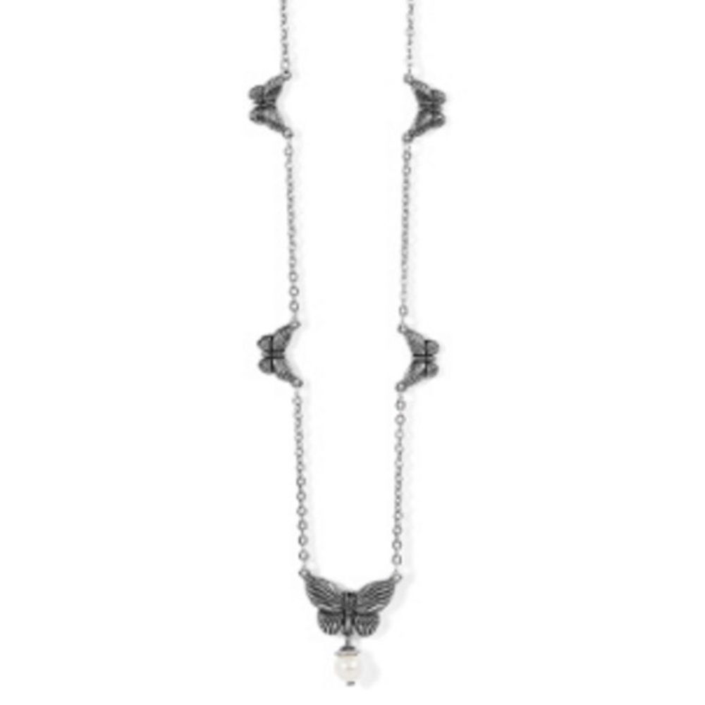 NWT Brighton Bloom Butterfly Necklace with Pearl